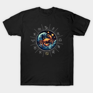 ZODIAC Cancer - Astrological CANCER - CANCER - ZODIAC sign - Van Gogh style - 14 T-Shirt